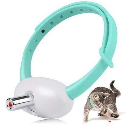 Pet Laser Collar Self Teasing Toy – Smart LED Fun for Cats!