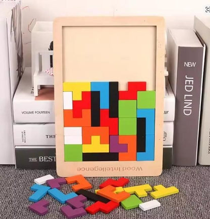 Boost Brain Power with This Wooden Tetris Puzzle!
