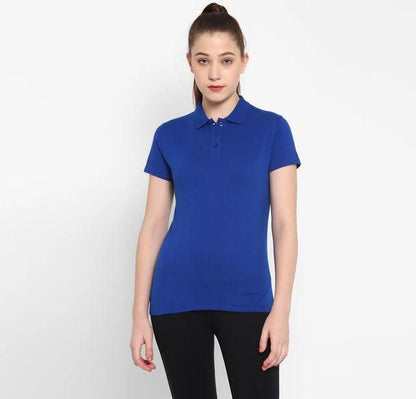 Royal Blue Polo Neck T-Shirt – Premium Cotton Blend, Everyday Comfort & Style