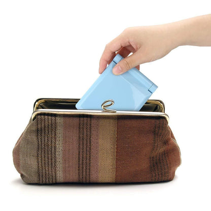 Portable Folding Makeup Mirror with LED Lights – Compact Travel Cosmetic Mirror for Women & Girls