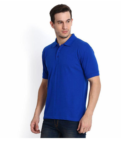 Men’s Royal Blue Polo T-Shirt – Soft Cotton Blend, Premium Casual Comfort