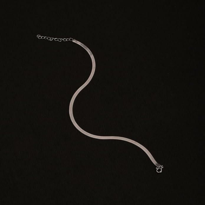 Anti Tarnish Lucky Snake Anklet – Elegant Sterling Silver Foot Jewelry