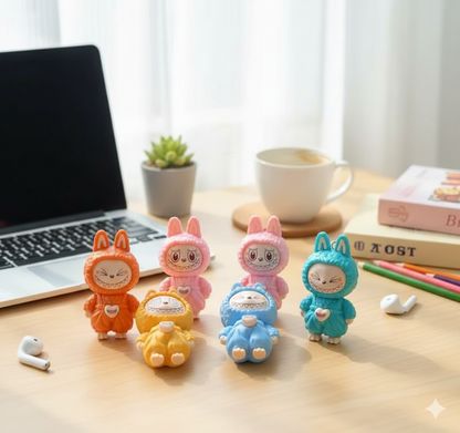 Labubu Face Changing Keychain – Kawaii Cartoon Anime Keyring & Bag Charm