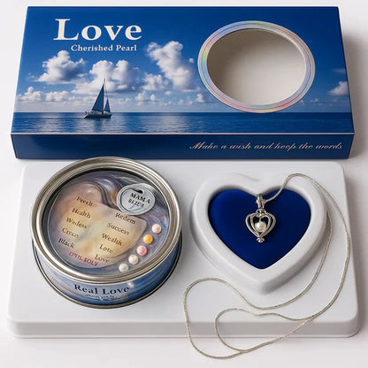 Freshwater Shell Canned Oyster “Ocean Love” Real Pearl Necklace Set for Women