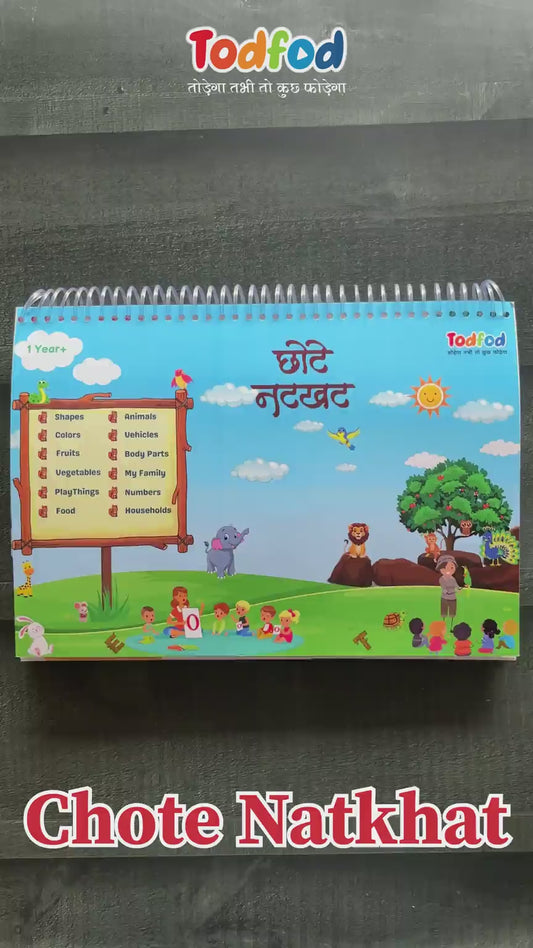 Chhote Natkhat Early Learning Book – All-in-One Velcro Activity Binder for Kids