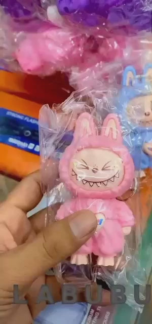 Labubu Face Changing Keychain – Kawaii Cartoon Anime Keyring & Bag Charm