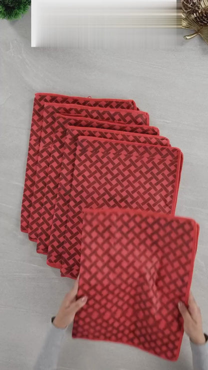 High Quality Flower Printed Saree Cover – Zip Storage Organizer