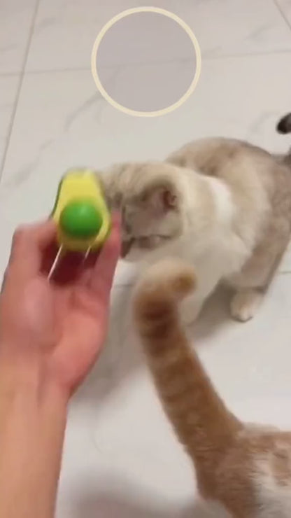 Catnip Minty Avocado Ball Toy – Natural Dental Care & Fun Chew Ball for Cats