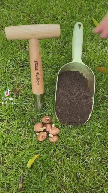 Hand Dibber for Plant – Wooden Handle Garden Planting Tool