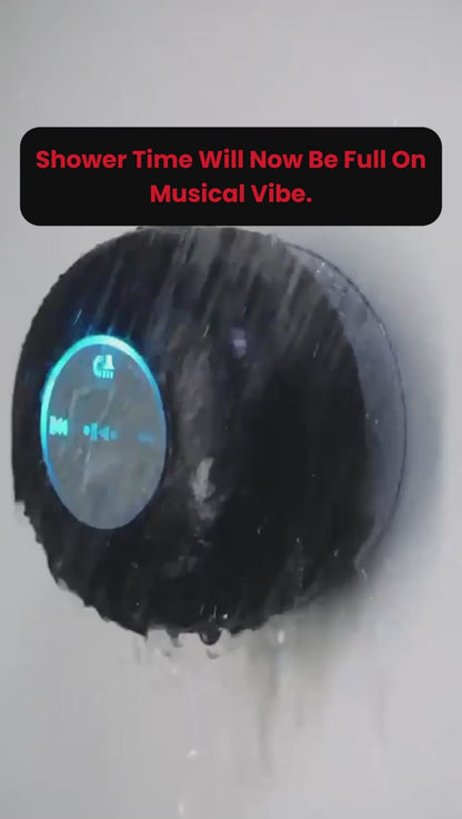 Large Suction Cup Waterproof Bluetooth Speaker – Portable LED Light Shower Speaker