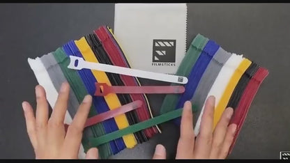 60 Pcs Velcro Cable Ties – Adjustable Cord Management Straps for Home & Office