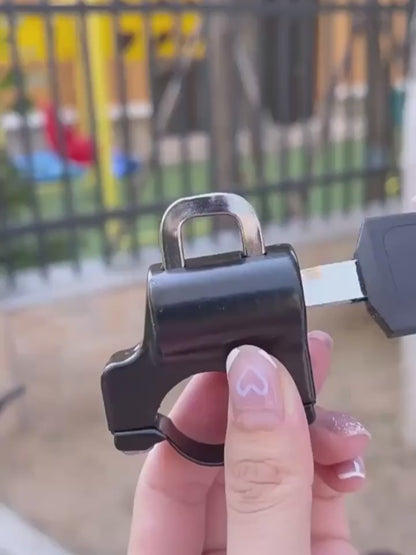 Anti-Theft Helmet Security Lock – Compact Metal Safety Lock for Two-Wheelers